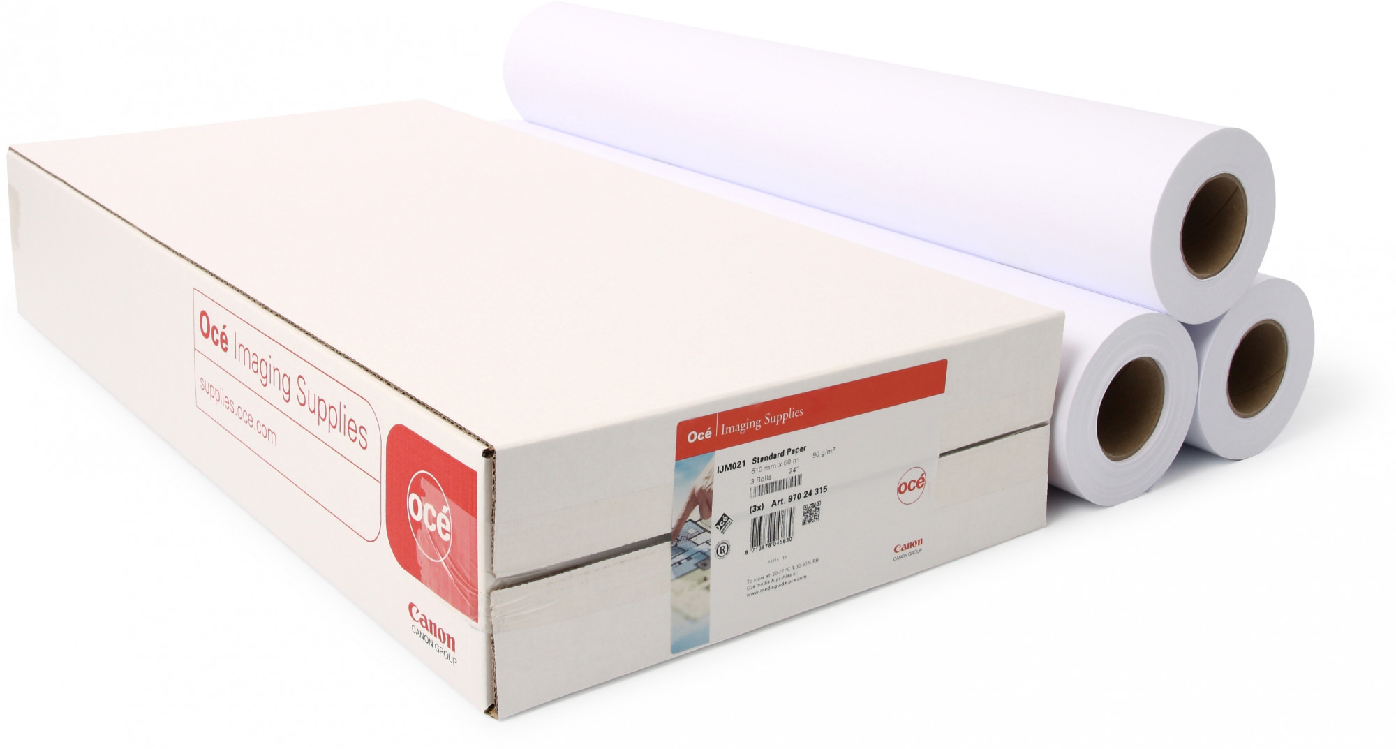 7675B053 Ijm021 oce standard paper, 90 g/m2, 0,610x50m, 3p Canon 