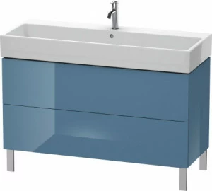 LC677904747 Тумбочка напольная L-Cube #LC6779 1184 x 459 мм Каменно-синий глянцевый лак