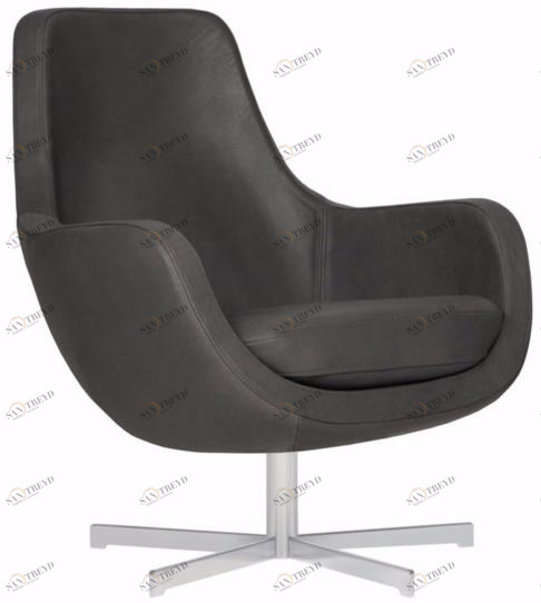 Sits Мягкое кожаное кресло с 4-мя спицами и подлокотниками Stefani sun-id-1513538