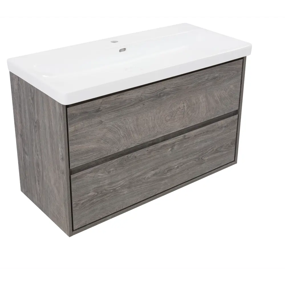 Тумба под раковину KONSENSA Мокка 2.0 подвесная 105 см цвет серый дуб STLM-2172011 - Вид №4