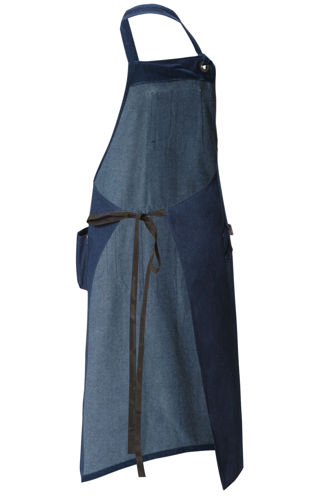 60341 Фартук " DENIM" с нагрудником dark blue (темно-синий) RICON  Одежда для официантов  размер  - Вид №1
