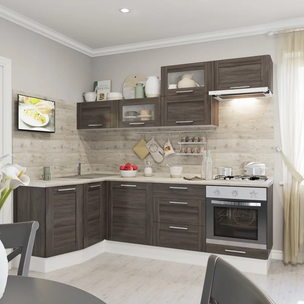 Дверь для шкафа Delinia «Фрейм тёмный» 45x70 см, ЛДСП, цвет коричневый Фрейм темный STLM-2163669 - Вид №2