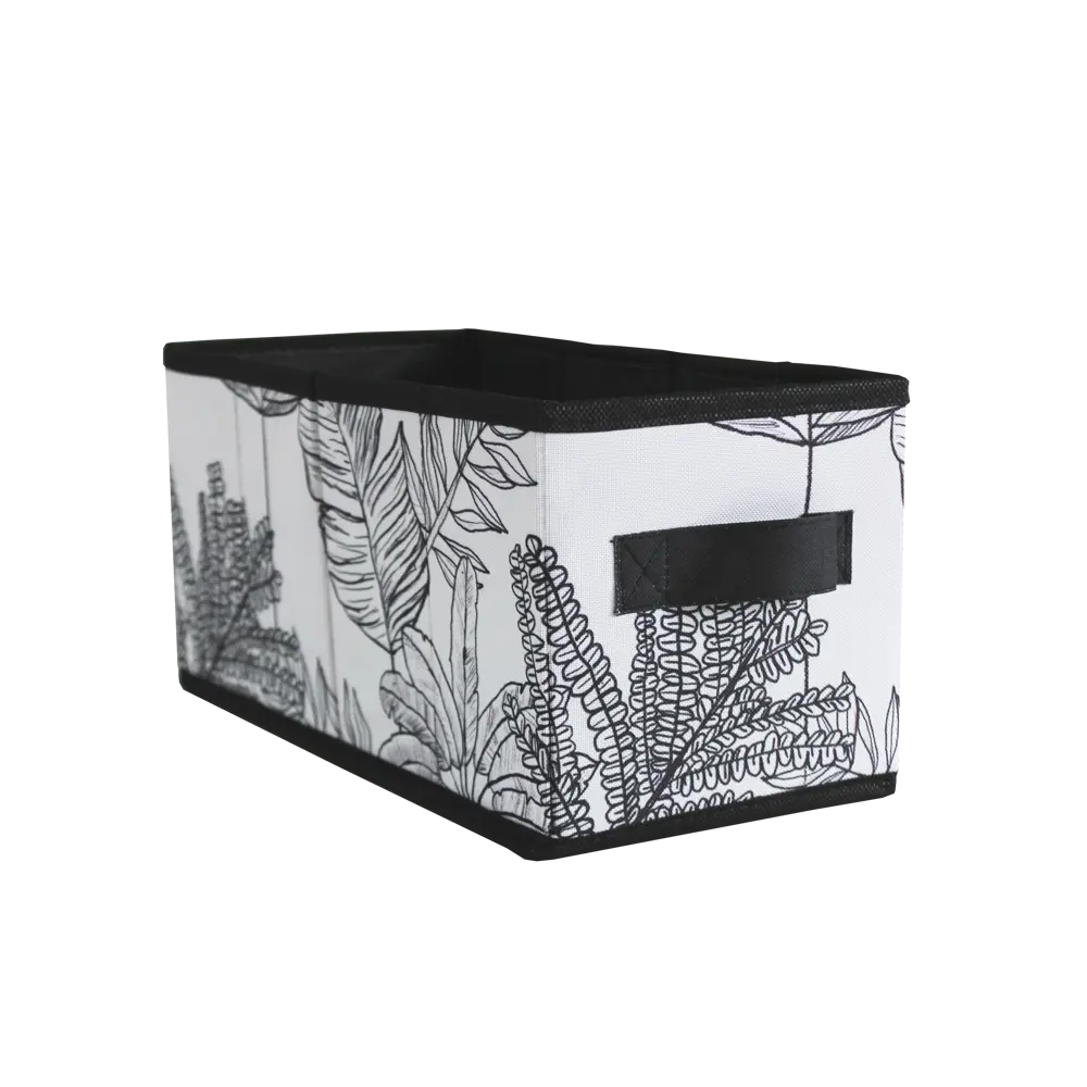 Короб Spaceo Kub 15x15x31 см 6.31 л полиэстер цвет черно-белый STLM-2033686 - Вид №1