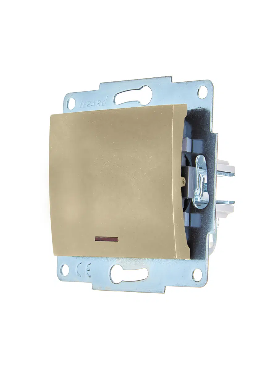 ASTI Выключатель с подсветкой золото механизм LEZARD 7081-3688-111