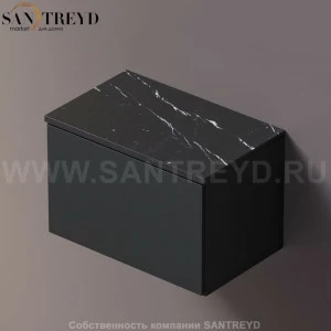 Agape ELL Столешница на тумбу с возможностью установки 1-2 раковины. Размер: 80 см. Отделка: черный мрамор AELLM0MCC080ED