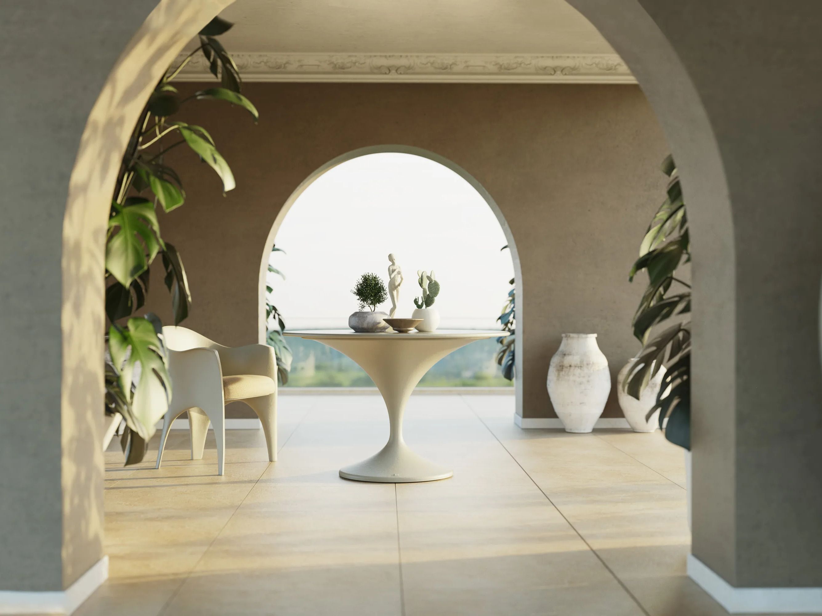 Круглый стол из стекловолокна GANSK CHARM ROUND ARCH-00146943 - Вид №1