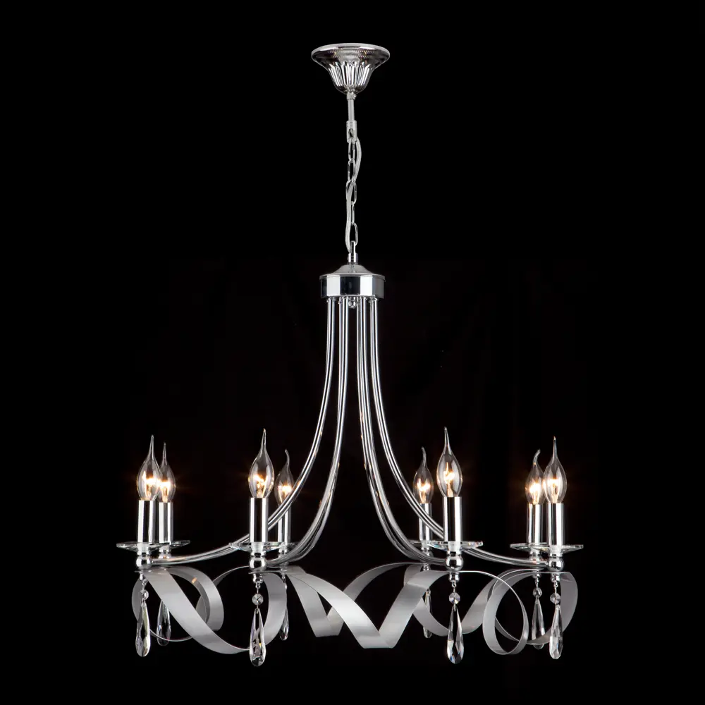Люстра подвесная Eurosvet Adelia 60064, 8 ламп, 38 м², цвет хром 82312357 STLM-2069649  - Вид №4