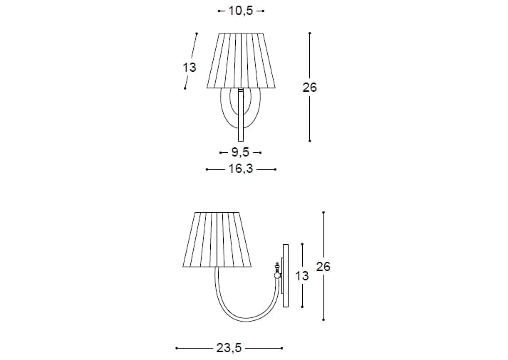 Металлический настенный светильник для ванной комнаты Gaia Mobili Complements ARCH-00129808 - Вид №2