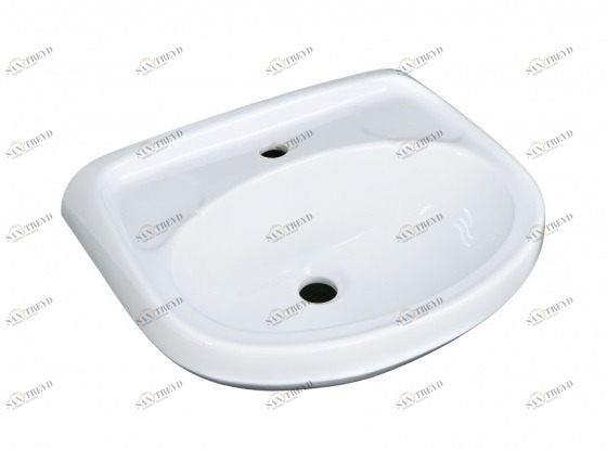 7152 Подвесная раковина настенная овальная Лобненский Стройфарфор  белая 