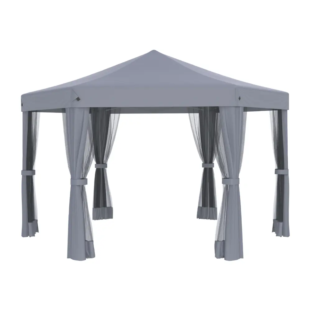 Тент садовый Helex 3х3хх2.59 м сталь/полиэстер серый Santreyd STLM-2065791 - Вид №1