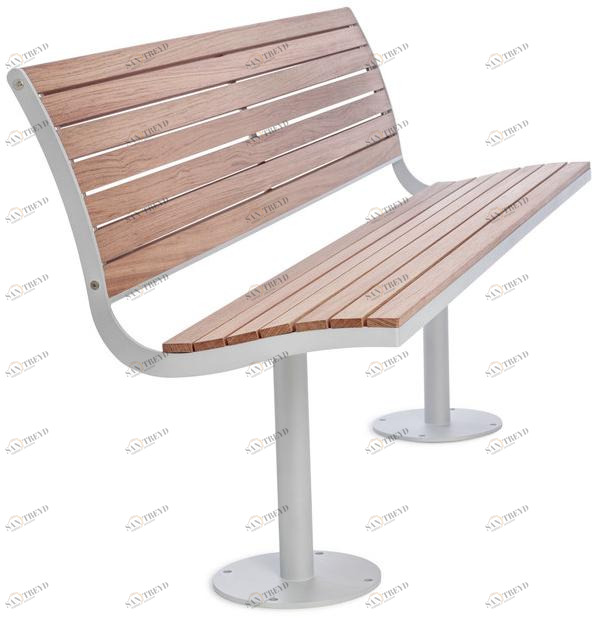 Nola Industrier Скамья из стали и дерева со спинкой Parco sun-id-1385287