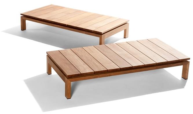 TRIBÙ Прямоугольный столик для сада из тика Kos sun-id-1479459 - Вид №2