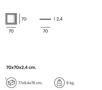 Квадратное зеркало из тикового дерева Pilma SQUARE ARCH-00087971 - Вид №2