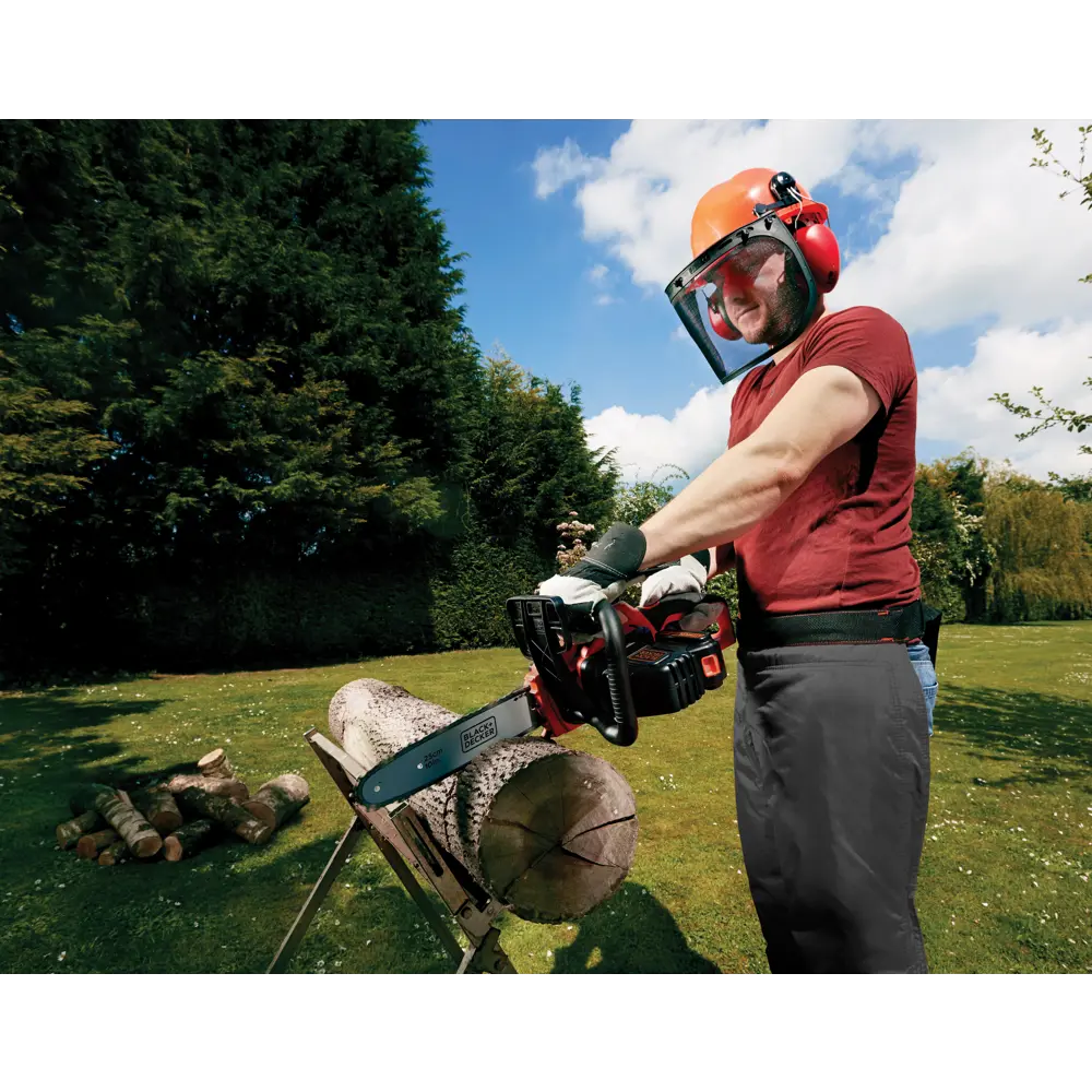 Аккумуляторная пила Black Decker 18 В  шина 25 см АКБ и ЗУ в комплекте BLACK + DECKER STLM-2084996 - Вид №10