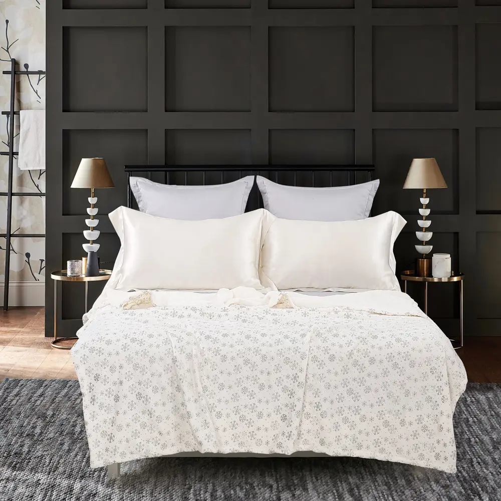 Плед Snow 150x200 см велсофт цвет белый Santreyd Новый Год STLM-2068077 - Вид №4