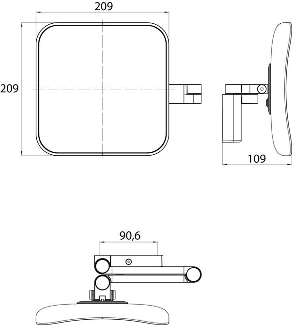Emco Bad Квадратное настенное увеличительное зеркало Evo sun-id-1454791 - Вид №9