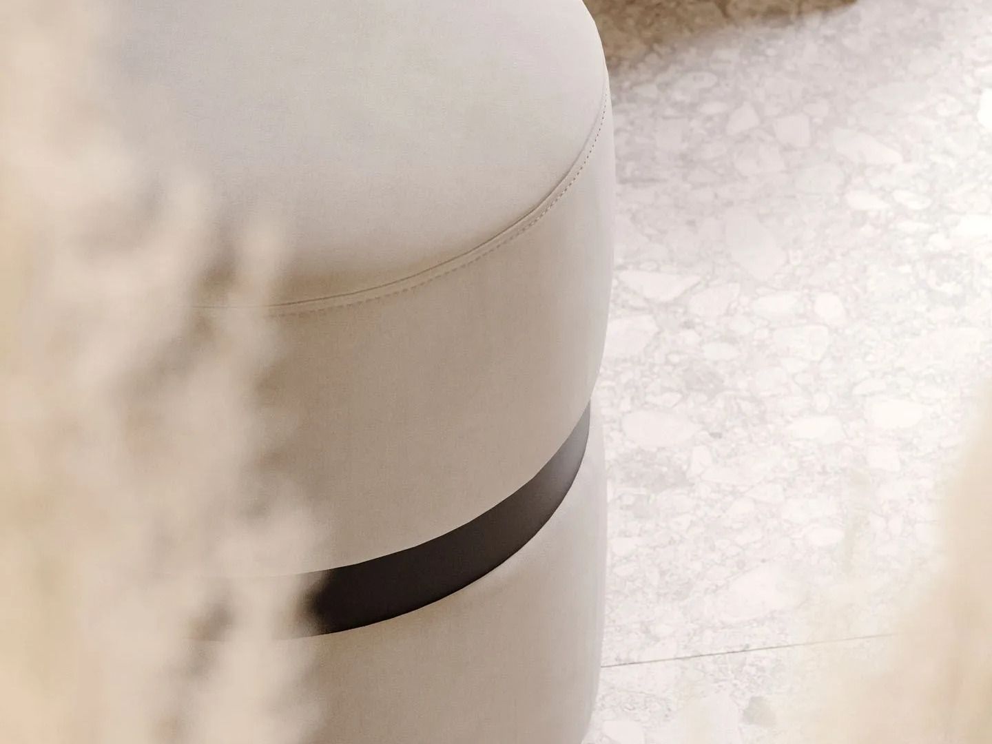 Круглый пуф из ткани Laskasas EDSON ARCH-00084461 - Вид №2