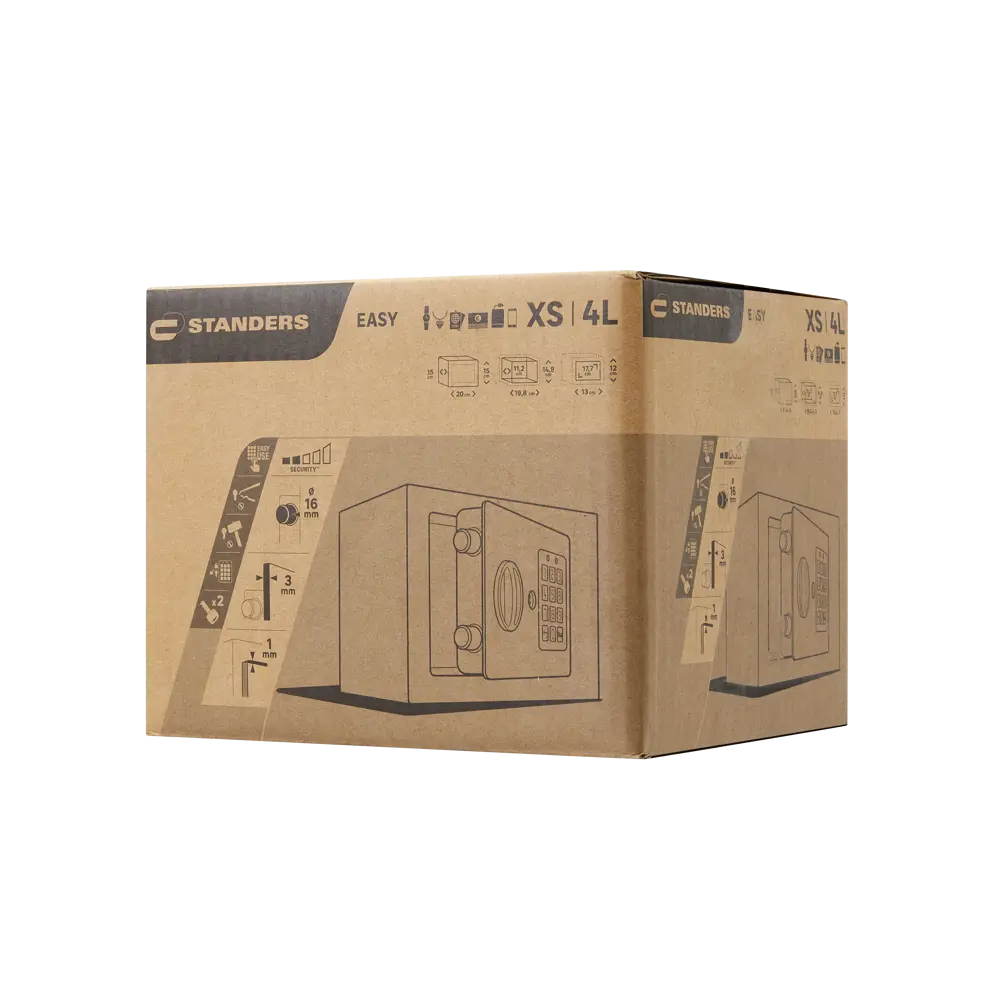 Сейф Standers 4 л электронный замок 20x15x15 см сталь STLM-2053876 - Вид №5