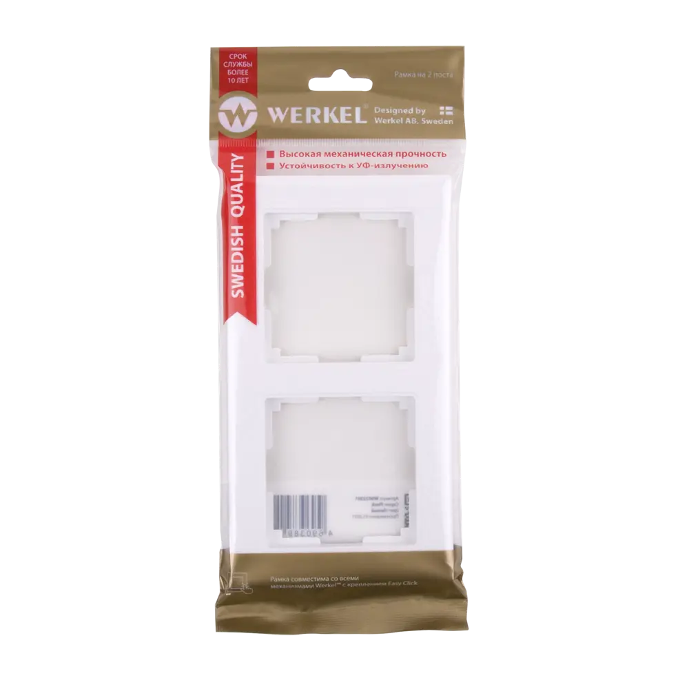 Рамка для розеток и выключателей Werkel Flock 2 поста, цвет белый STLM-2209338 - Вид №4
