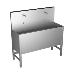 93502 Нержавеющий антивандальный желоб на ножках с интегрированной электроникой (2 шт.), длина 1250 мм, 24 В пост. SANELA