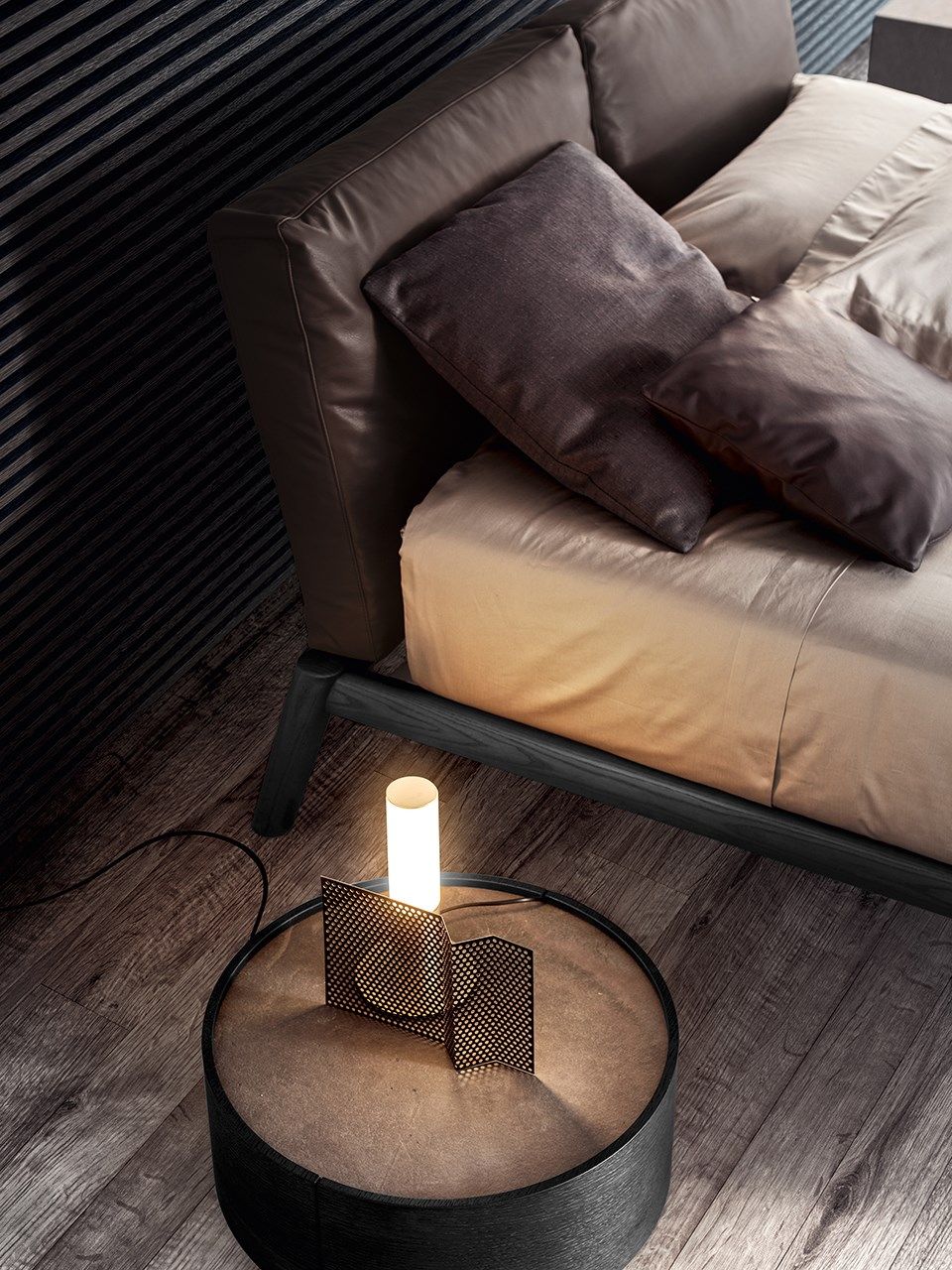 Двуспальная кровать из ясеня с мягким изголовьем Pianca DIONISO ARCH-00147435 - Вид №3