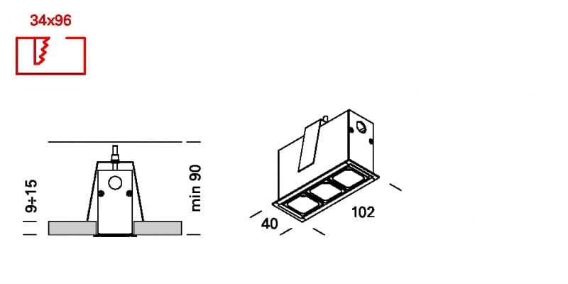 Несколько светодиодных утопленных прожекторов Lucifero's LEVA ARCH-00046791 - Вид №11