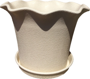 403-6 Горшок д/цветов с поддоном Le Fleur d=16,5 2.0 Л. Кремовый Цветочная коллекция