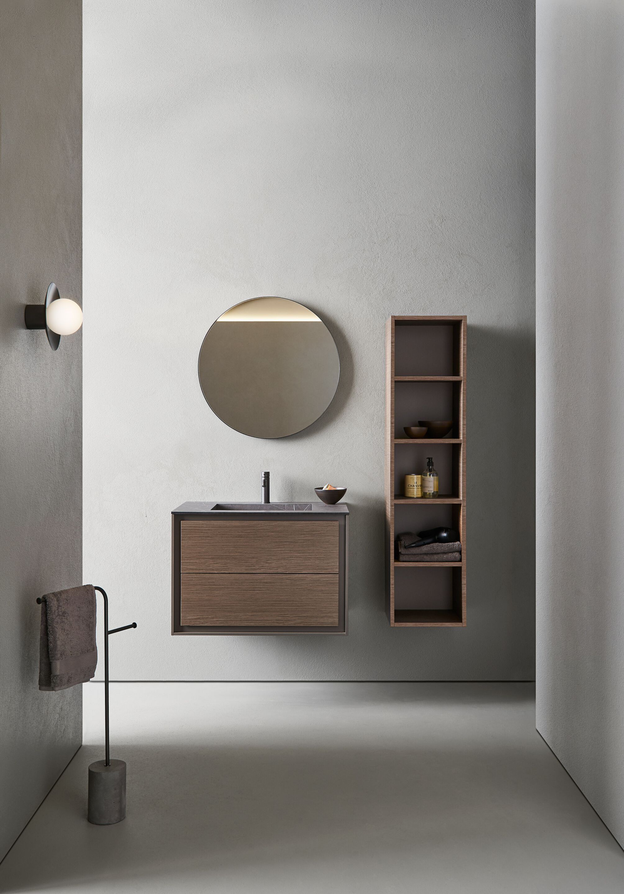 Подвесной шкаф для умывальника с держателем для полотенец Pirovano Frame ARCH-00044394 - Вид №1