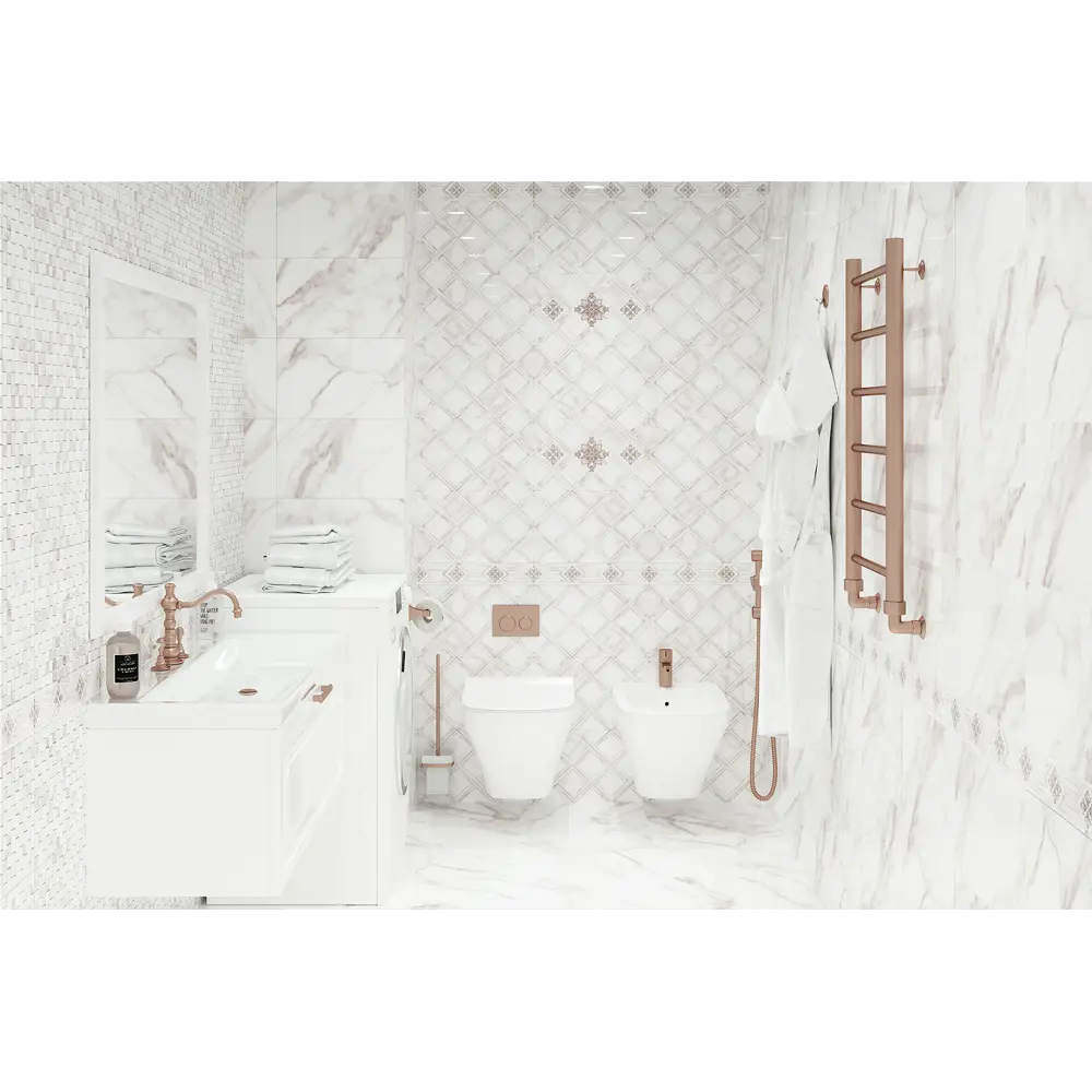 Плитка настенная Calacatta Gold Мозаика 40x25 см 1.4 м² мрамор цвет бежевый Santreyd STLM-2207093 - Вид №4