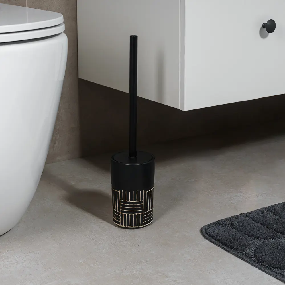 VERRAN Jamaa - керамический ёршик для унитаза в черном цвете 89384089 STLM-1569757 - Вид №5