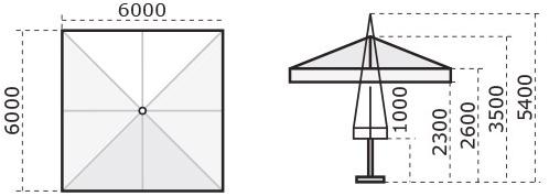 Scolaro Parasol Квадратный зонт с телескопической застежкой Capri sun-id-1395986 - Вид №17