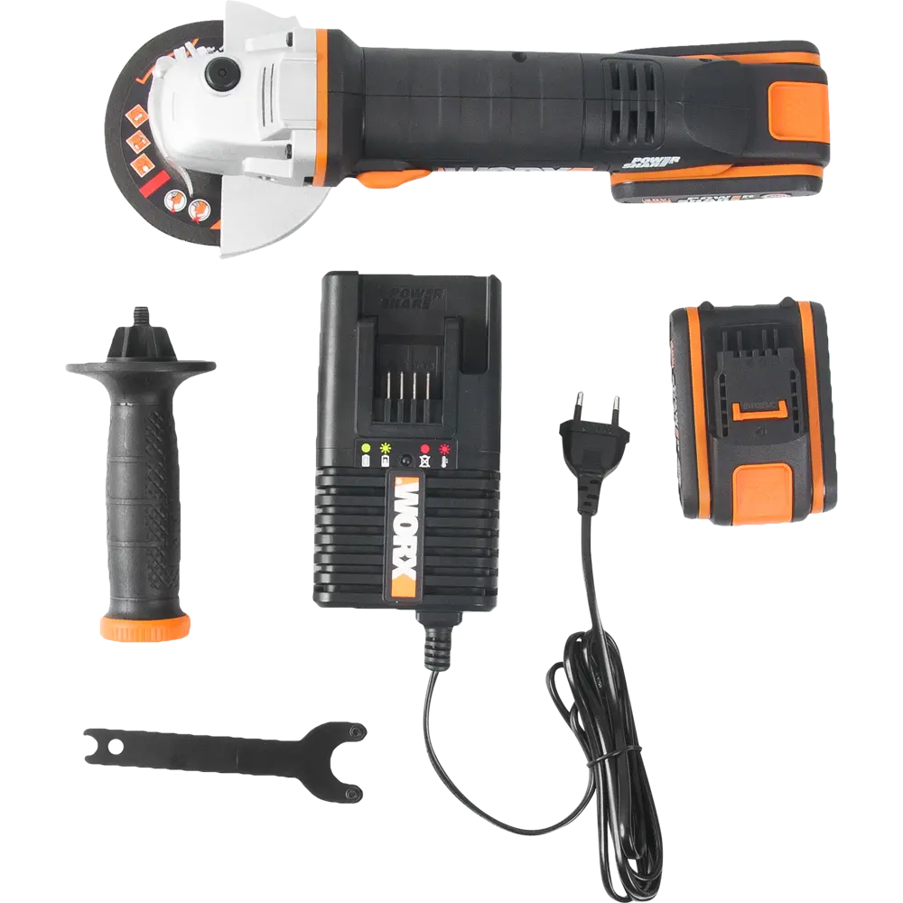 Аккумуляторная углошлифовальная машина WORX WX800 с двумя батареями 82348163 STLM-0025103 - Вид №4