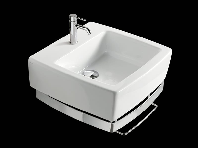 Керамическая прямоугольная раковина с держателем для полотенец Galassia SA.02 ARCH-00080185 - Вид №1