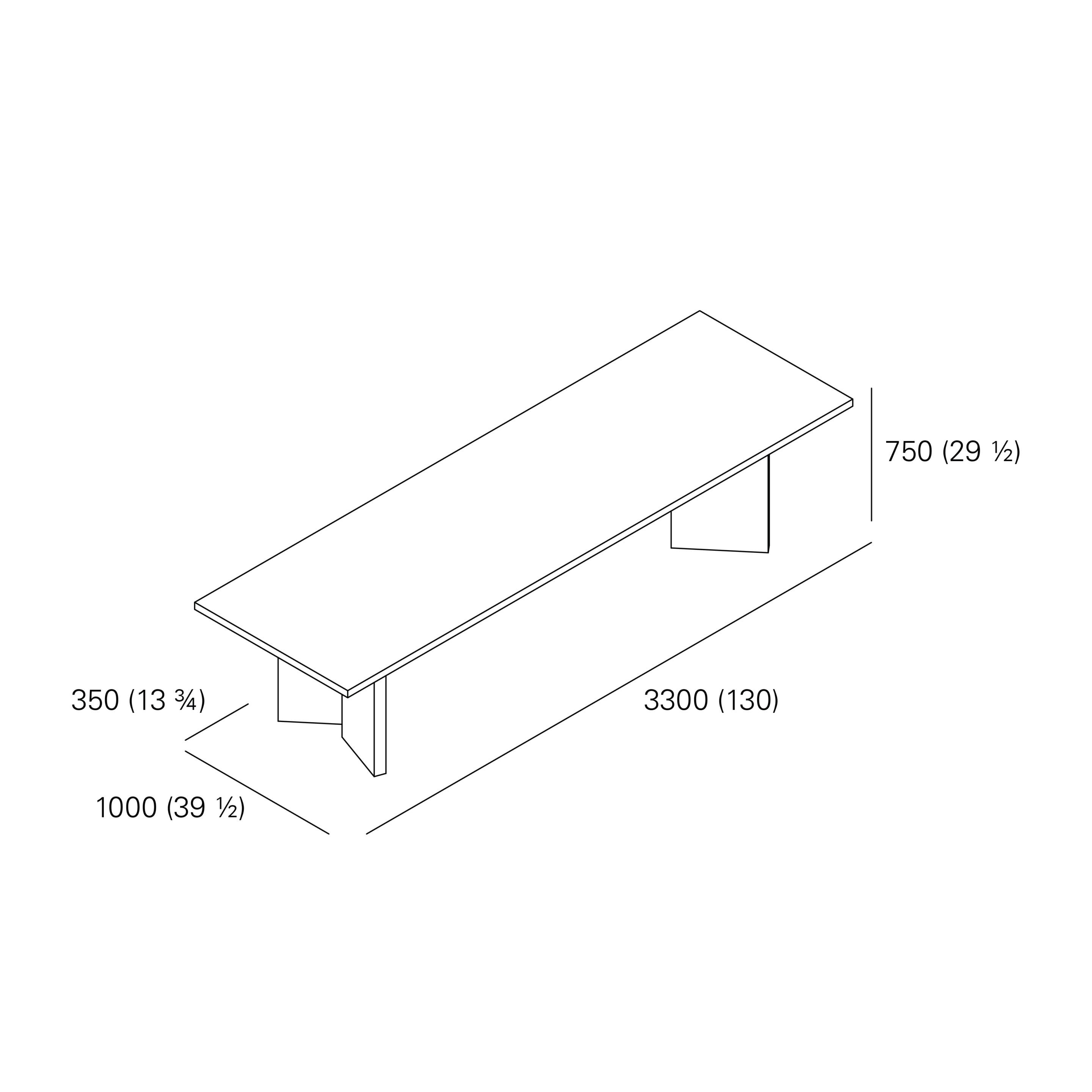 Прямоугольный обеденный стол из дуба e15 Kaname ARCH-00013442 - Вид №9