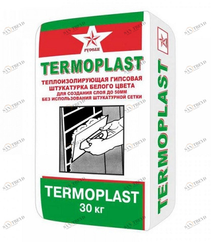 Штукатурка гипсовая Русеан Термопласт белая 30кг 13413