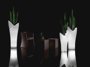 Светящийся садовый горшок из полиэтилена