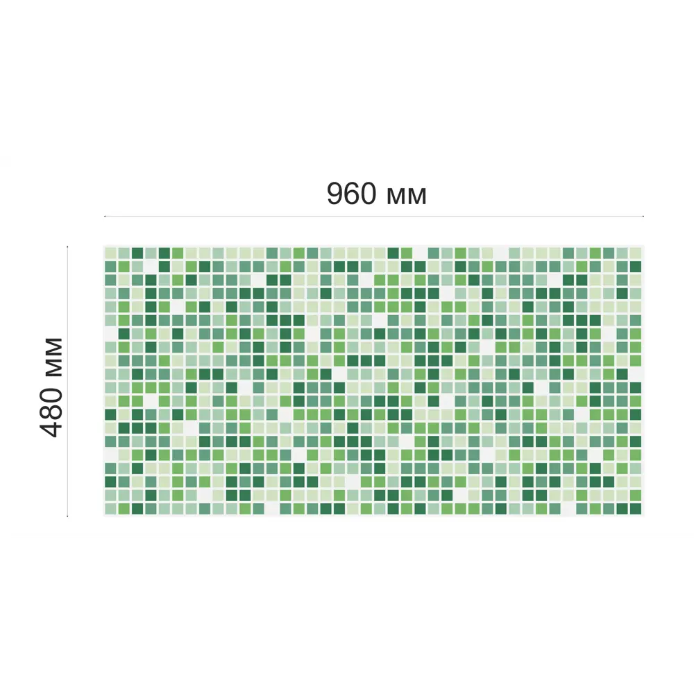 Листовая панель ПВХ 960x480x0.3 мм Весна мозаика 0.46 м² GRACE STLM-2009794 - Вид №3
