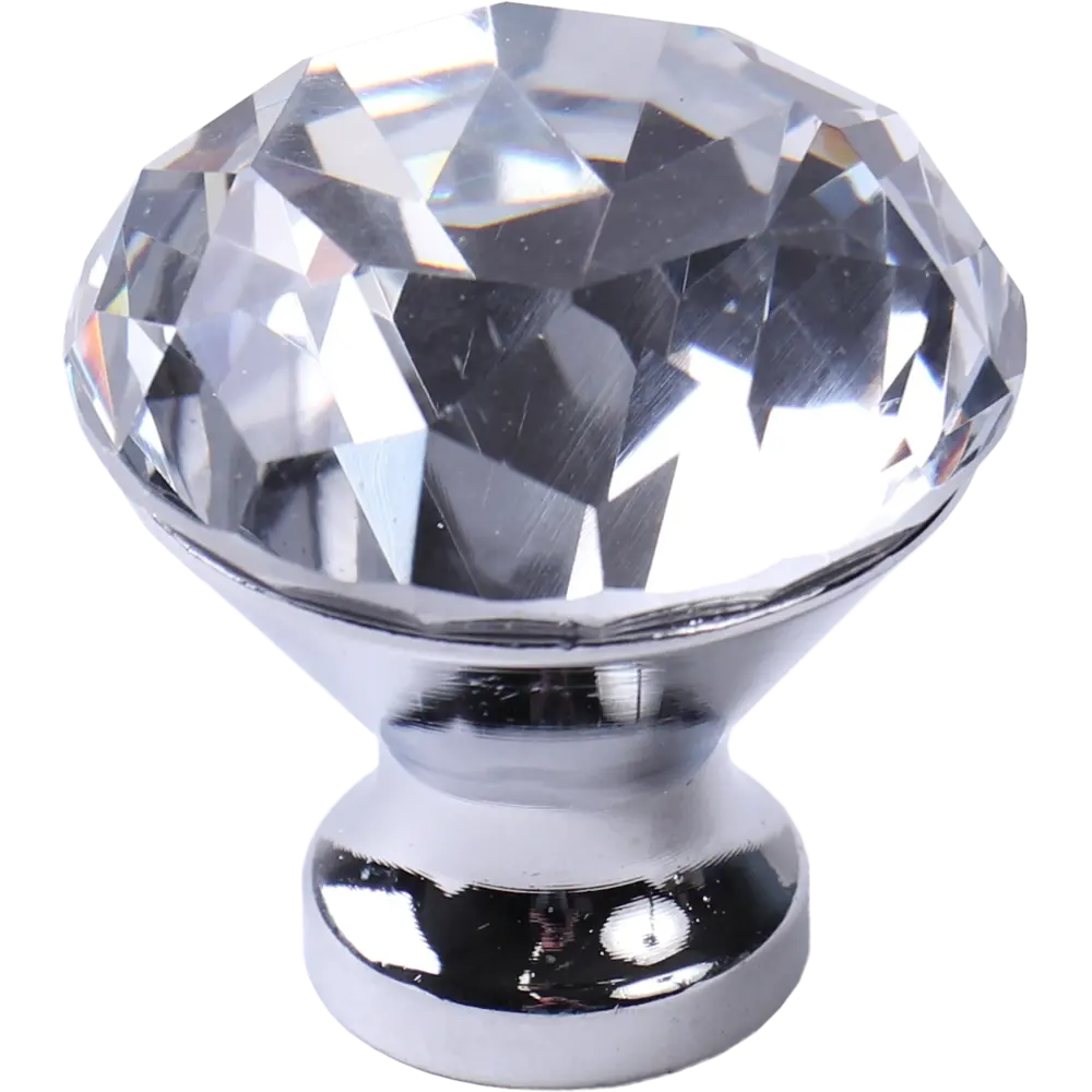 87388723 Ручка-кнопка мебельная L4.KNOB07CRT стекло цвет прозрачный STLM-1012080 LARVIJ 