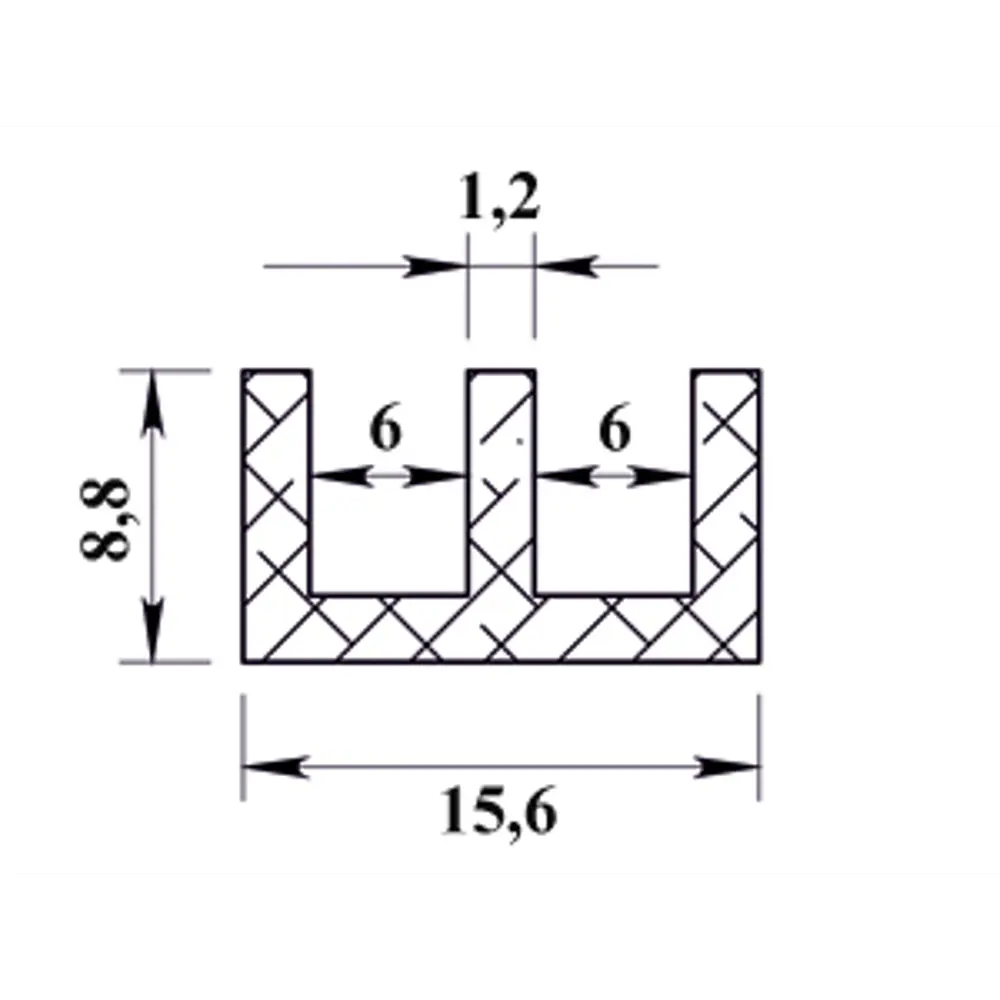 Профиль алюминиевый Ш-образный 265 2 м Santreyd STLM-2124632 - Вид №2