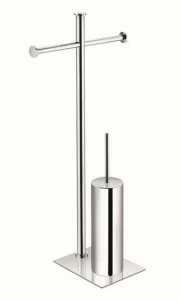 pomd'or Держатель для туалетной бумаги / ершик из хромированной латуни Kubic
