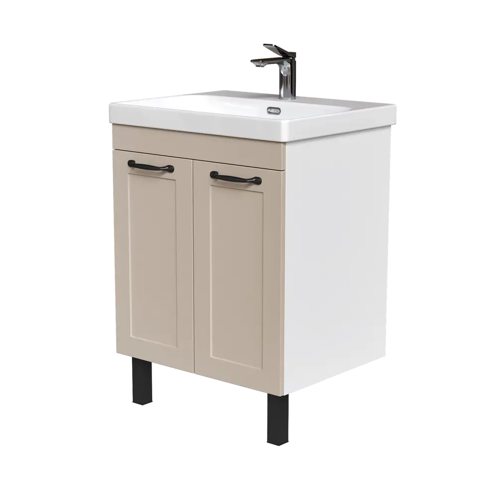 Тумба под раковину напольная Гала 81x60x47.6 см цвет бежевый Santreyd STLM-2077517 - Вид №3