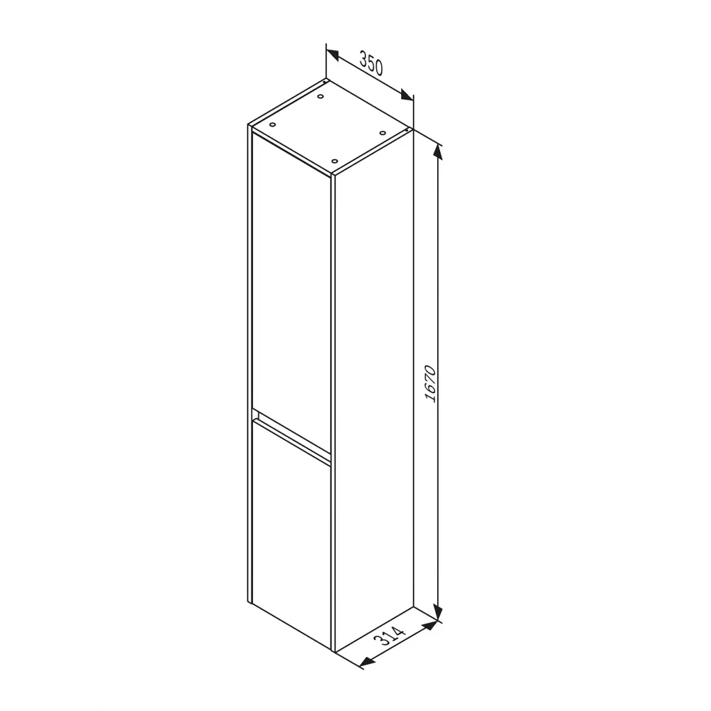 Шкаф-пенал AM.PM Flash для ванной - элегантное хранение в белом цвете 89394623 STLM-1563688 - Вид №10
