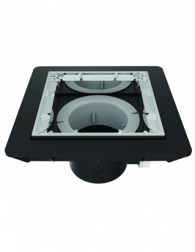 460810 000 00  Напольный трап Quadratto для душевой кабины, регулируемый каркас, облицованный плиткой, декоративная решетка из хромированного металла Valentin Хром  - Вид №4