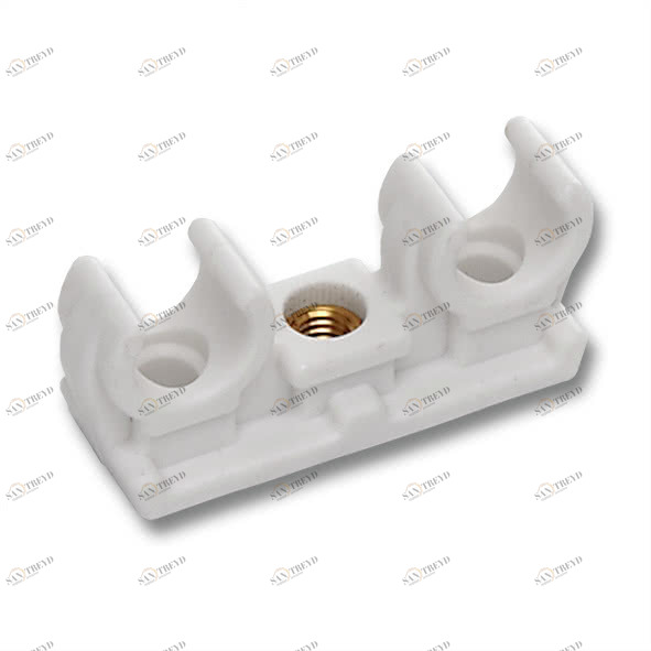 798271618 SANHA 9827C клипса для медных труб двойная 16/18 мм 