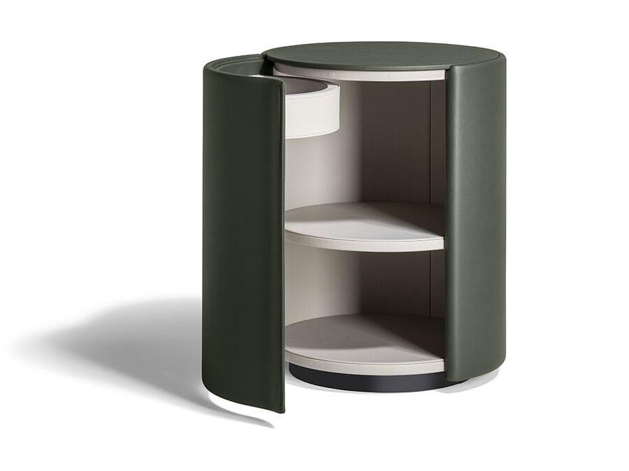 Круглый кожаный прикроватный столик Poltrona Frau коллекция-мебель и аксессуары ARCH-00129514 - Вид №1