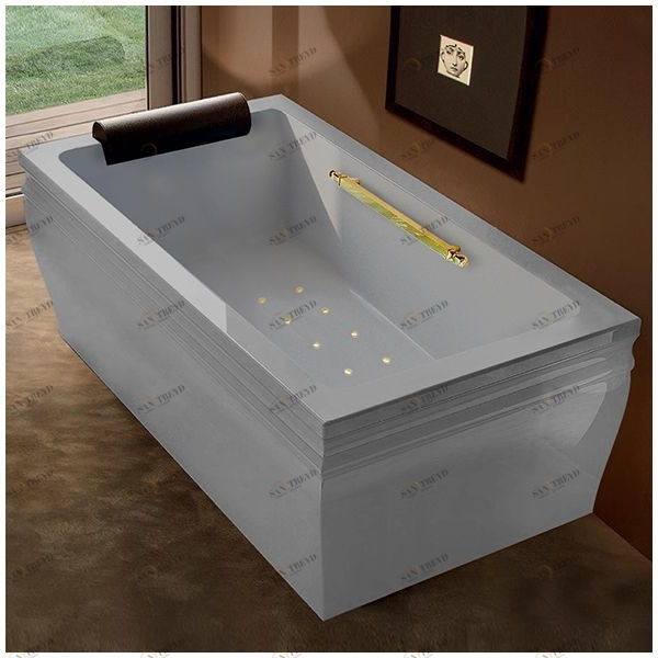 Ванна с аэроомассажем серая с золотом Gruppo Treesse Blanque 1810 V161C-SX-SEZ STAV161CSXSEZ