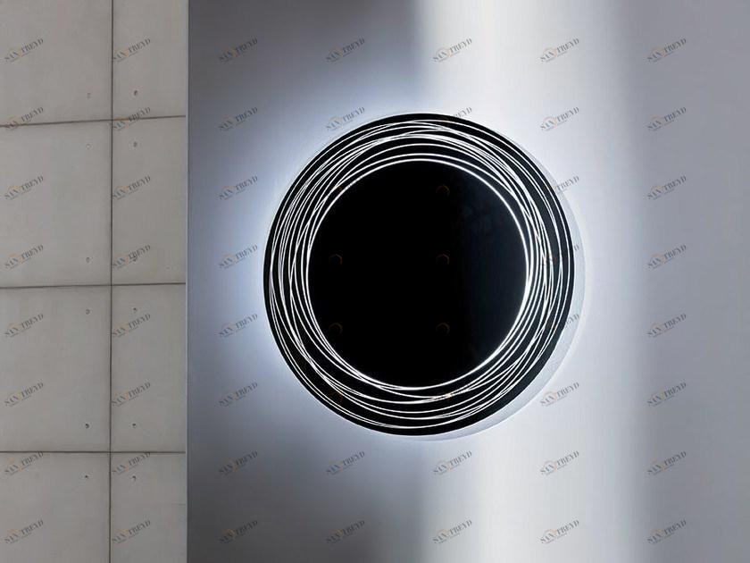 Sovet italia Круглое настенное зеркало со встроенной подсветкой sun-id-1434236