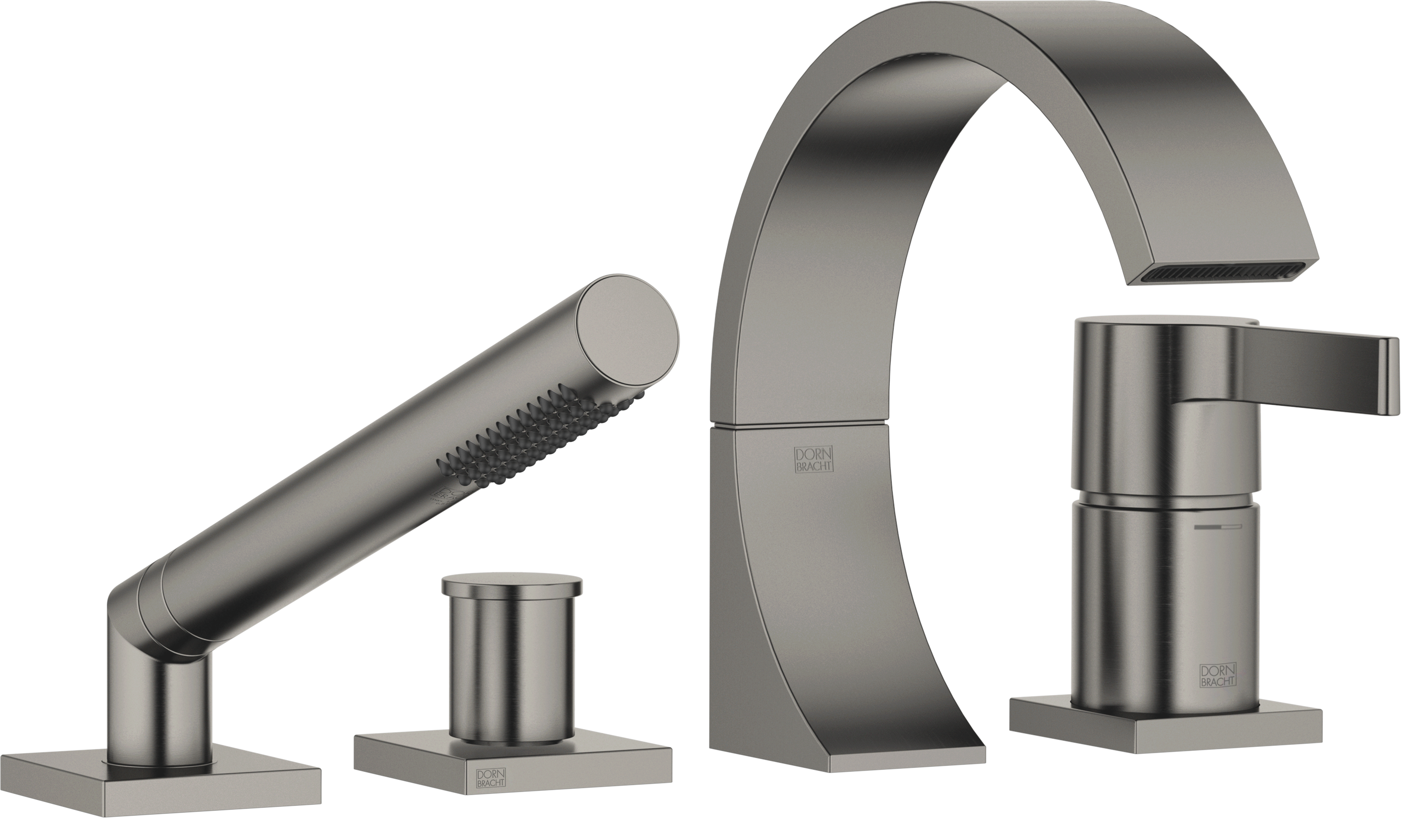 CYO Душевой набор для ванны, установка на край ванны или на край плитки - матовая темная платина