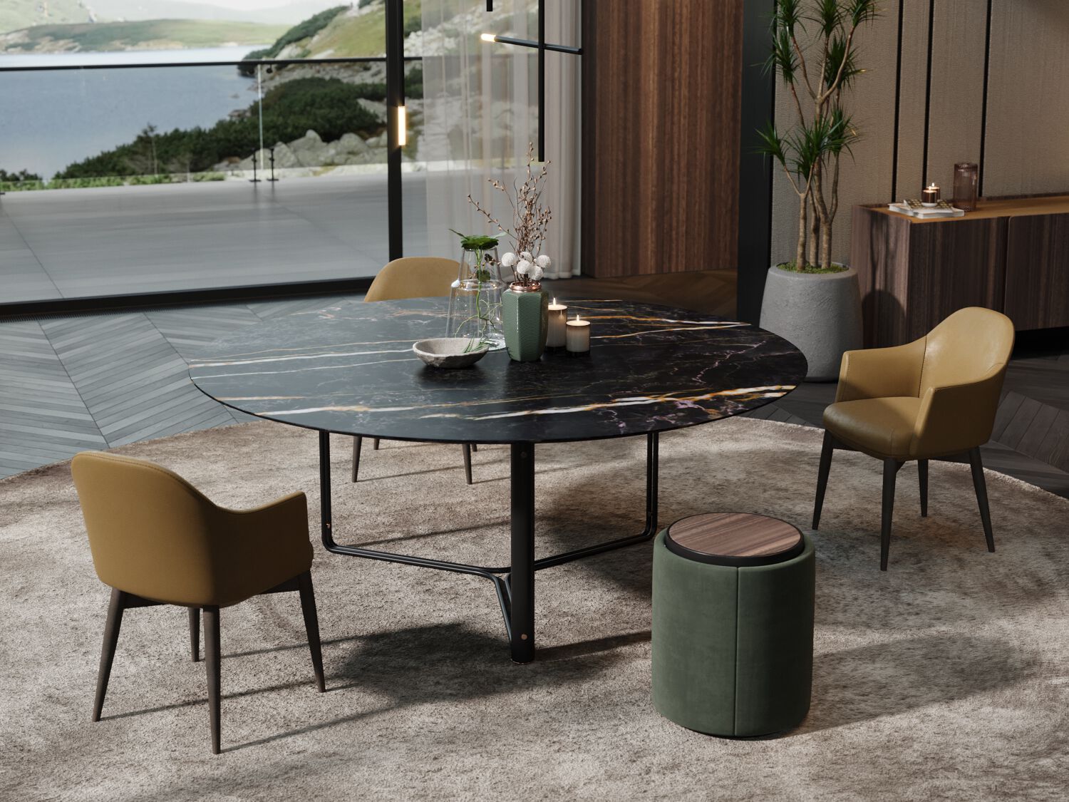 Круглый обеденный стол PRADDY Natur ARCH-00095639 - Вид №5