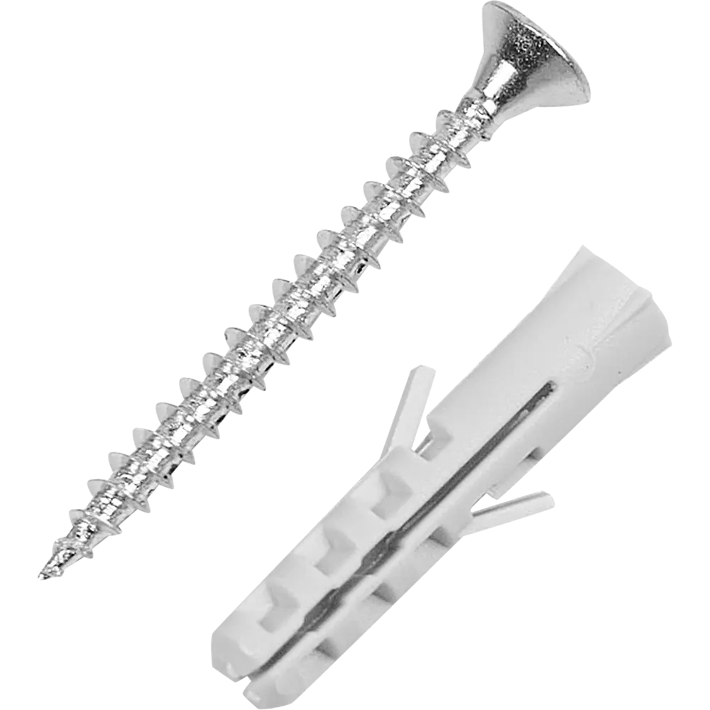 Дюбель потайной Standers PND 6х30 мм, с шурупом 4х40 мм, нейлон, 10 шт STLM-2058076 - Вид №1